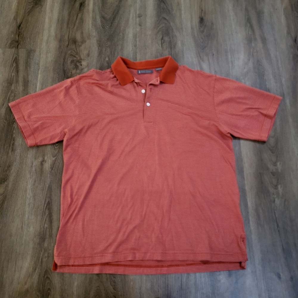 Daniel Cremieux Signature Collection Men Polo Shirt Size Large Burnt Orange Golf